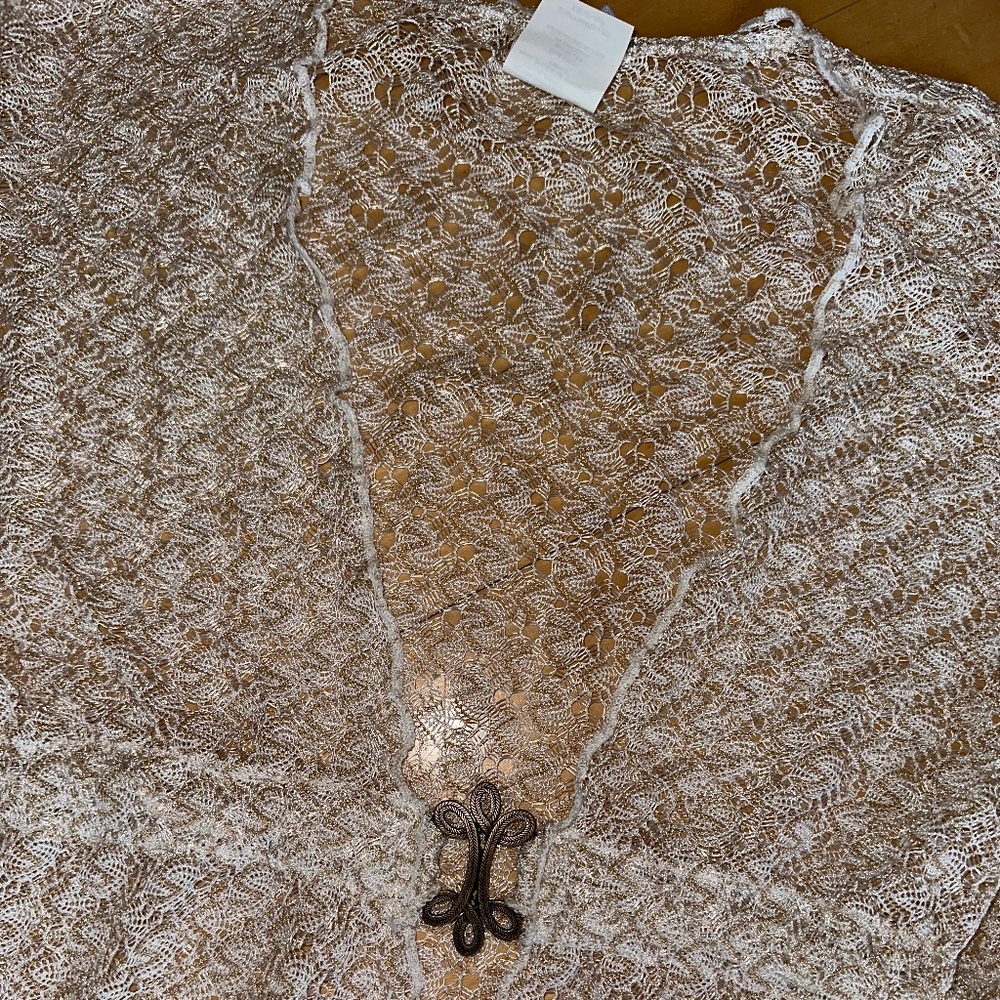 BECCA Rebecca Virtue Gold/Cream swim coverup, XS, GD1108 - Picture 6 of 10